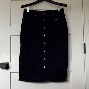 Banana Republic Dark Denim Pencil Skirt